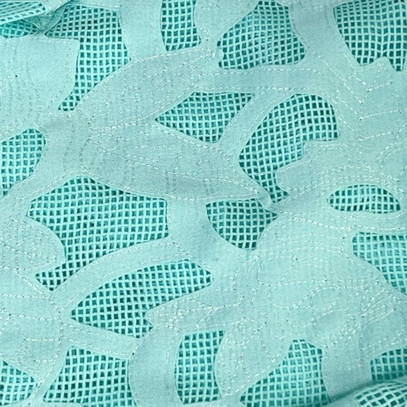 209 Wst 38 Aqua Mesh Cutout Jacket Size 6 - Picture 8 of 11